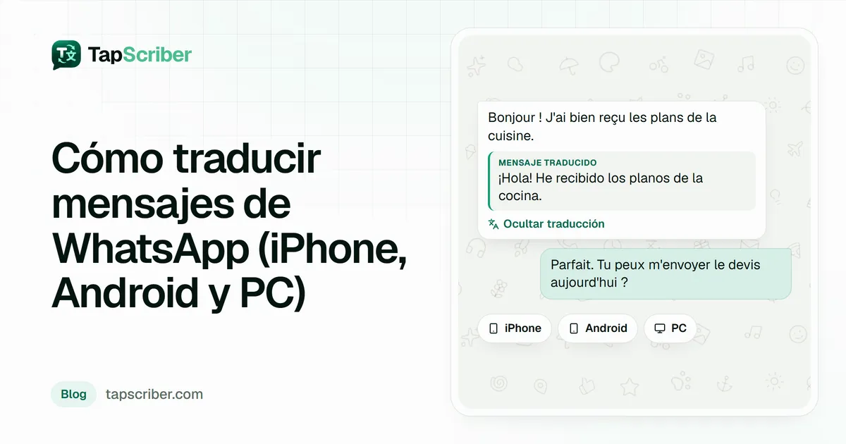 cómo traducir en WhatsApp