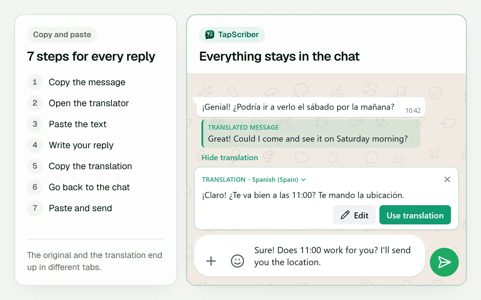 Google Translate on WhatsApp