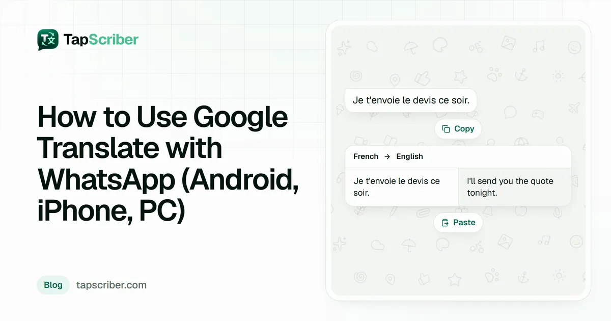 Google Translate app for WhatsApp