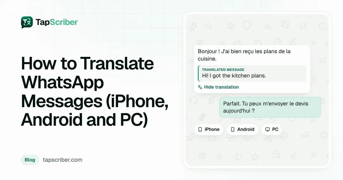 how to translate on WhatsApp