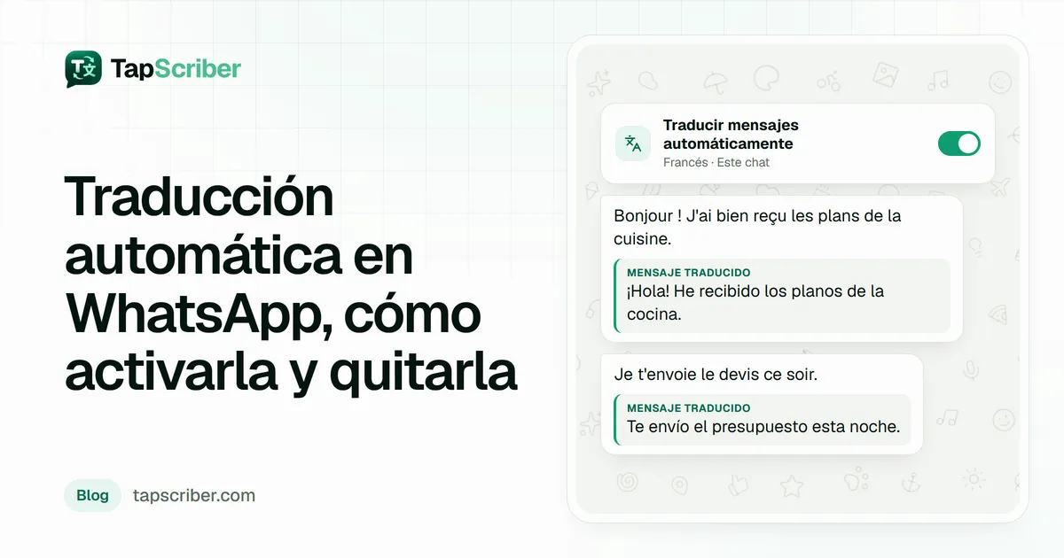 traductor automático en WhatsApp