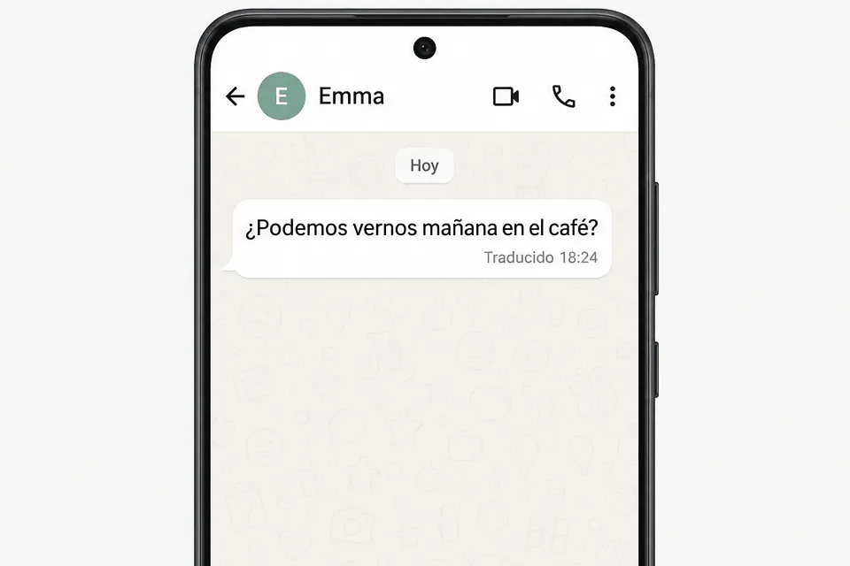 traductor de inglés a español en WhatsApp