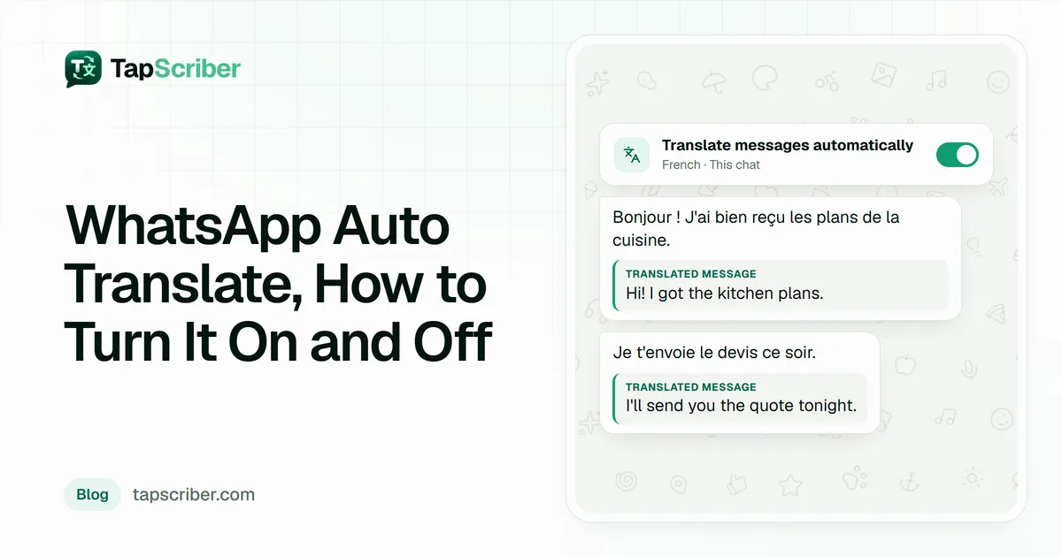 auto translate WhatsApp chat